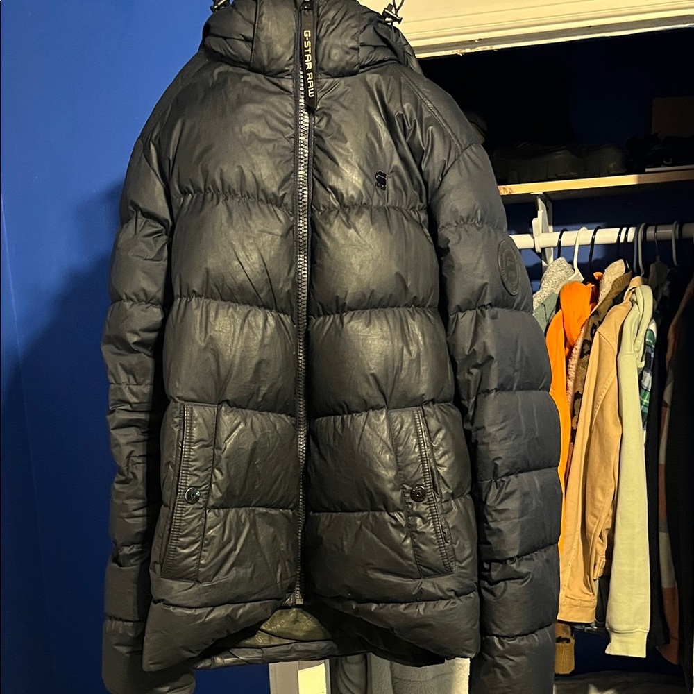 DARK BLUE Puffer Jacket